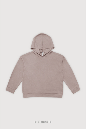 Hoodie Oversize Frisado - Piel Canela