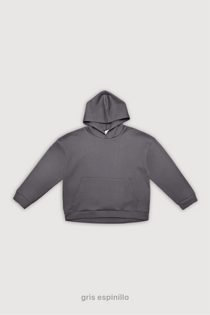 Canguro Oversize Frisado - Gris Espinillo