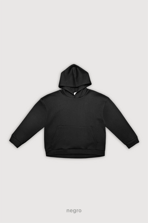 Canguro Oversize Frisado - Negro