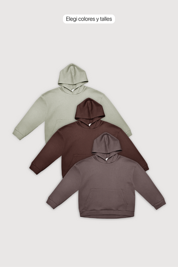 Canguro Oversize Frisado x 3