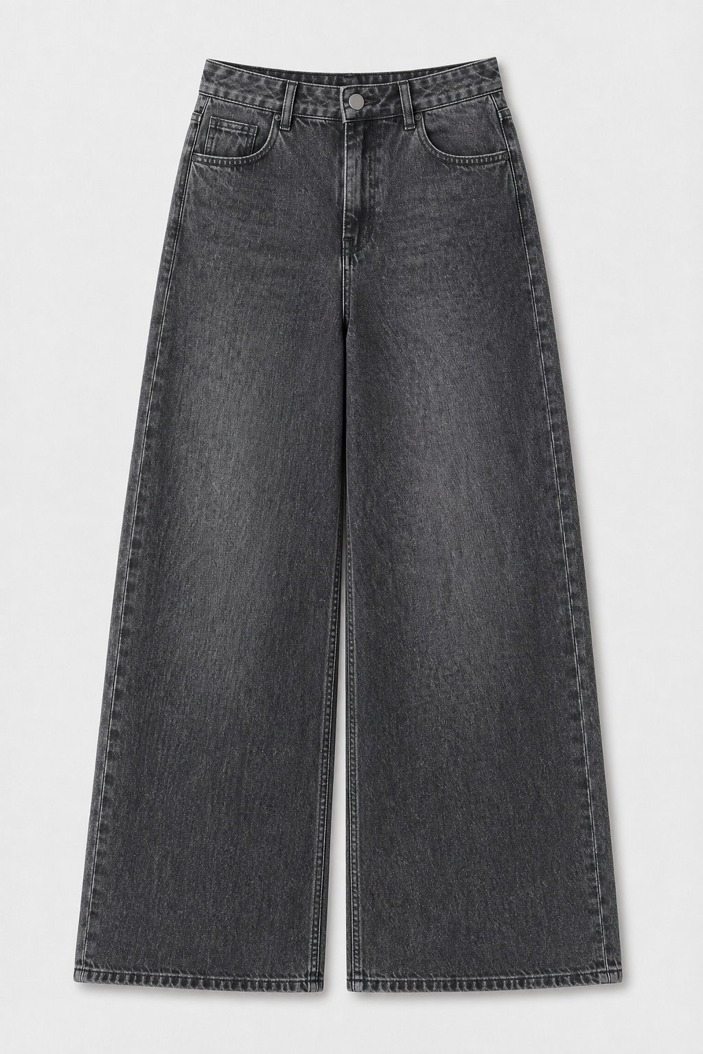 Jean Elastizado Wide Leg Old Black Mujer