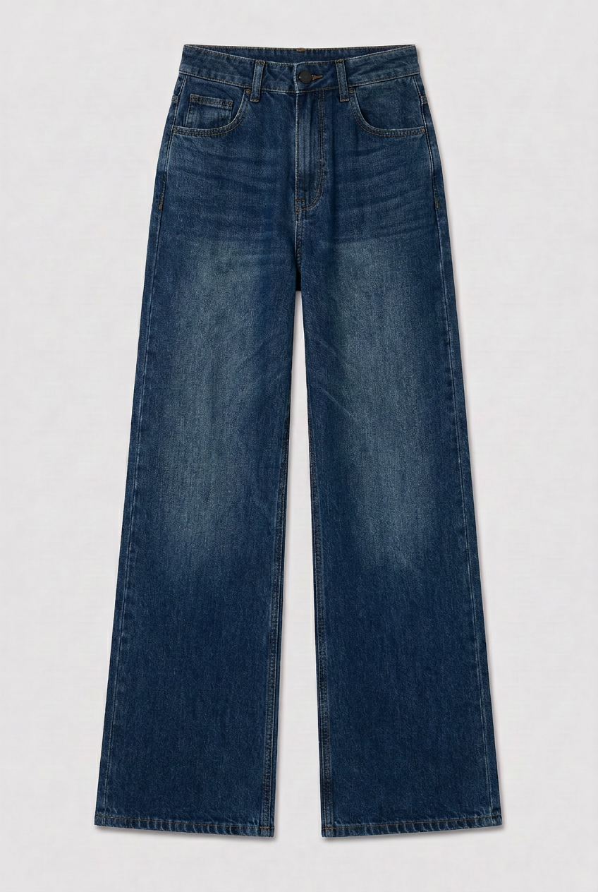 Jean Wide Leg Blue Mujer
