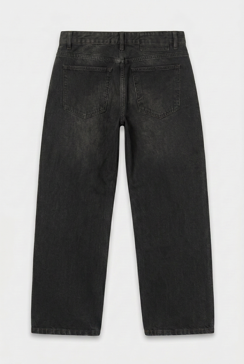 Jean Baggy Oxido Black Mujer