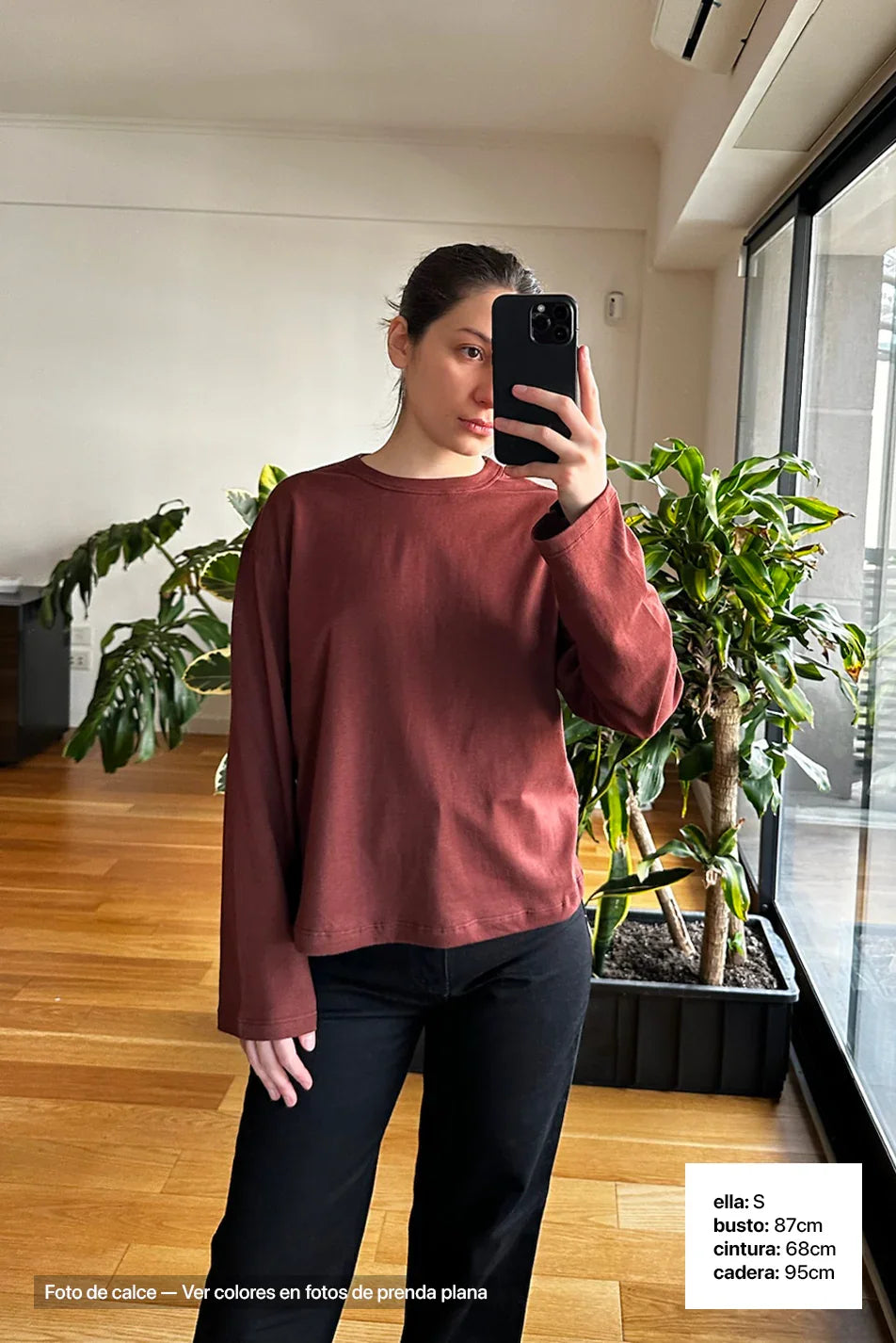 Remera Manga Larga Boxy