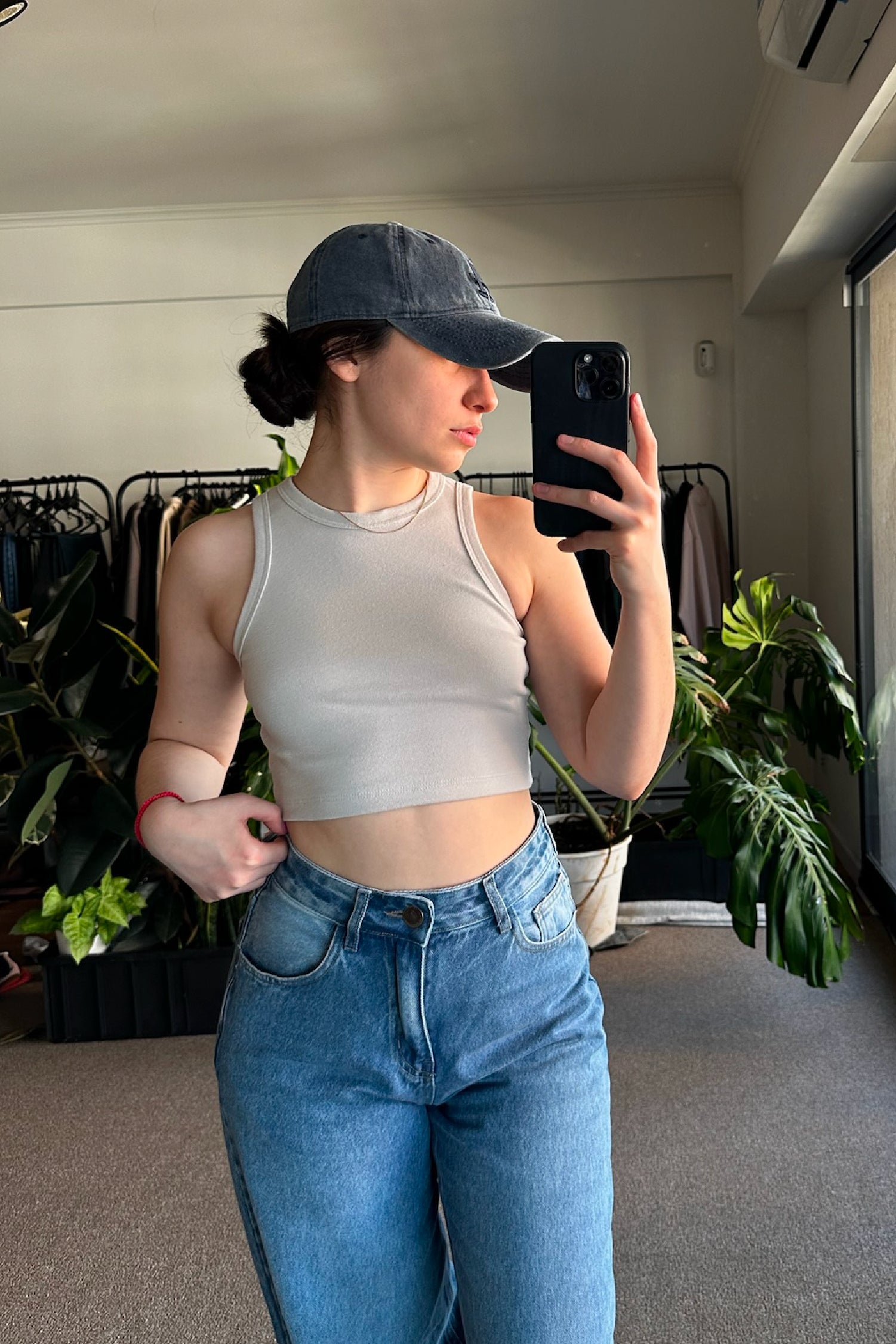 Top Ribb Basic + Jean Extra Wide Leg Light Blue