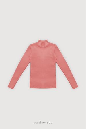 Polera Ribb - Coral Rosado