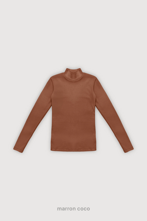 Polera Ribb - Marron Coco