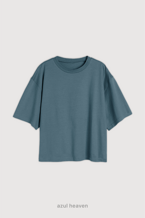 Remera Cropped Fit - Azul Heaven