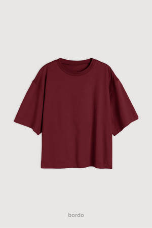 Remera Cropped Fit - Bordo