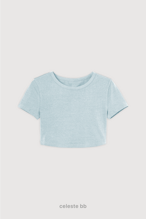 Remera Crop Top - Celeste BB