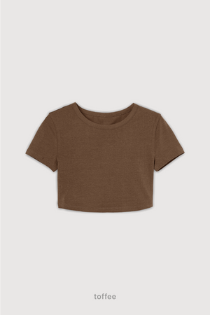 Remera Crop Top - Toffee