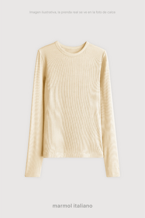 Remera Ribb Manga Larga - Marmol Italiano