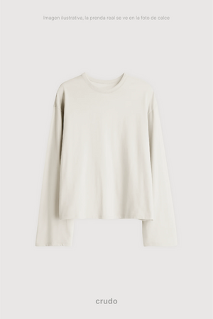 Remera Manga Larga Mujer - Crudo