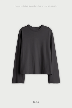 Remera Manga Larga Mujer - Topo