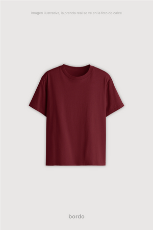 Remera Regular Fit Mujer - Bordo