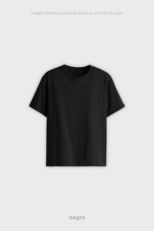 Remera Regular Fit Mujer - Negro