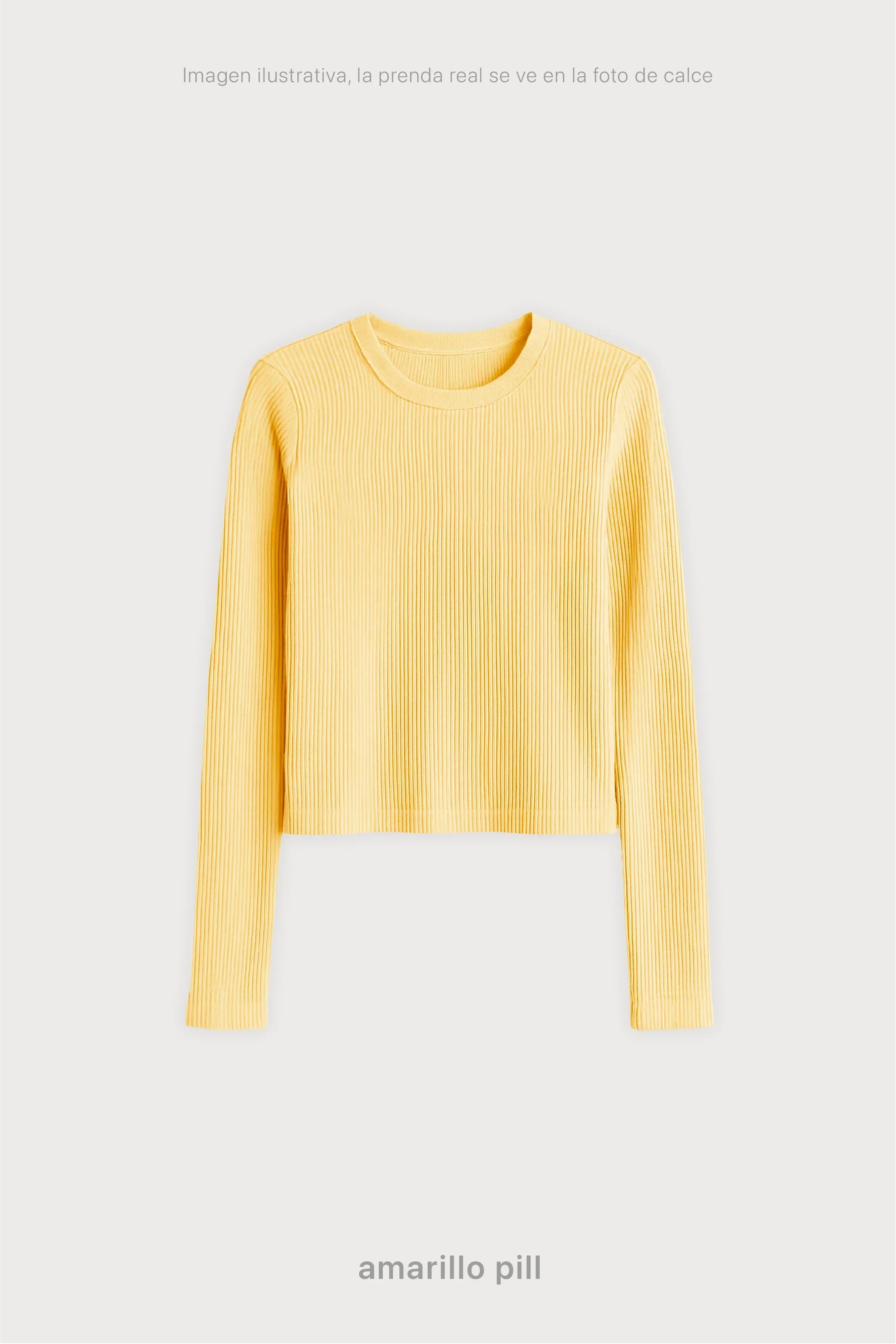 Remera Ribb Manga Larga Crop