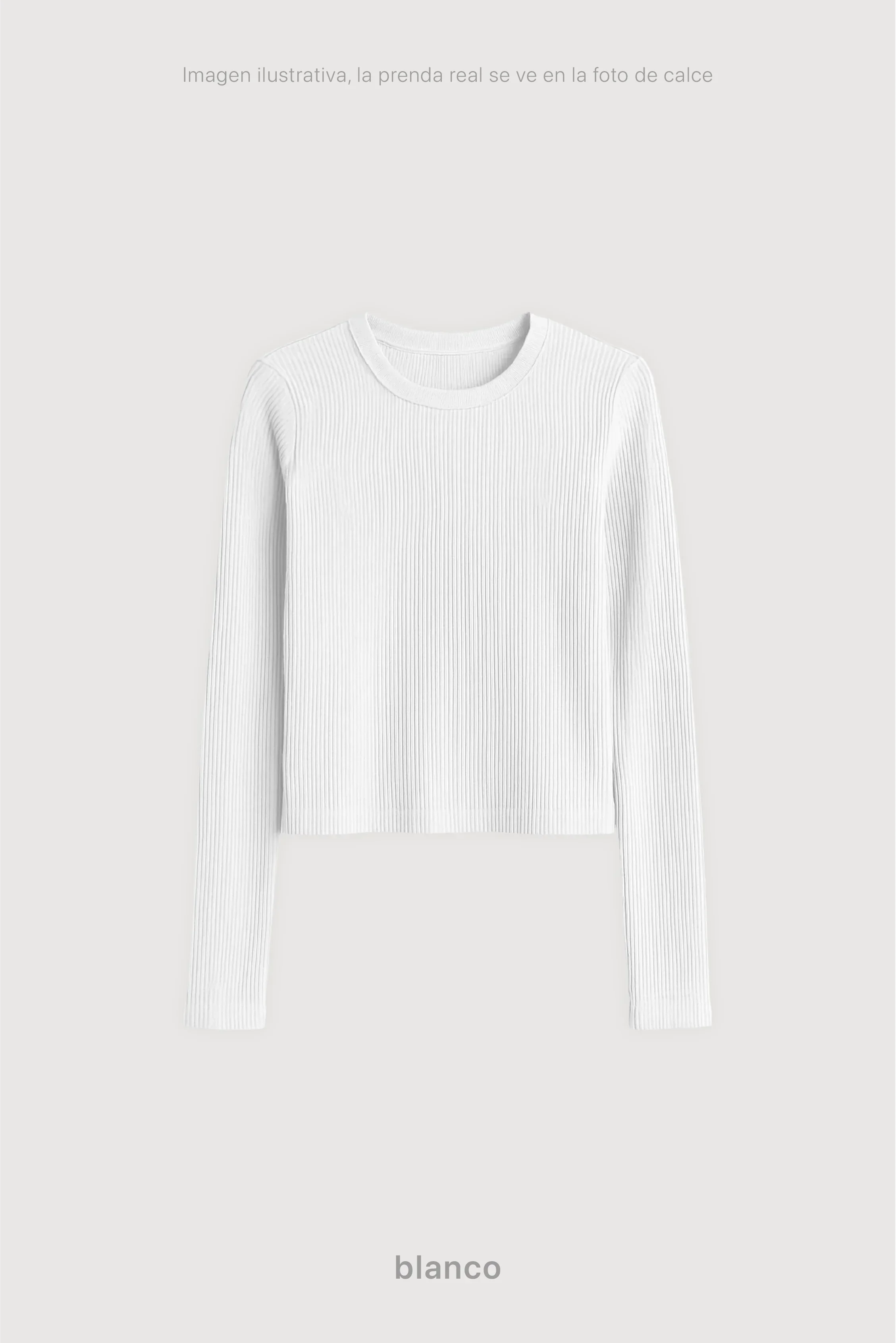 Remera Ribb Manga Larga Crop