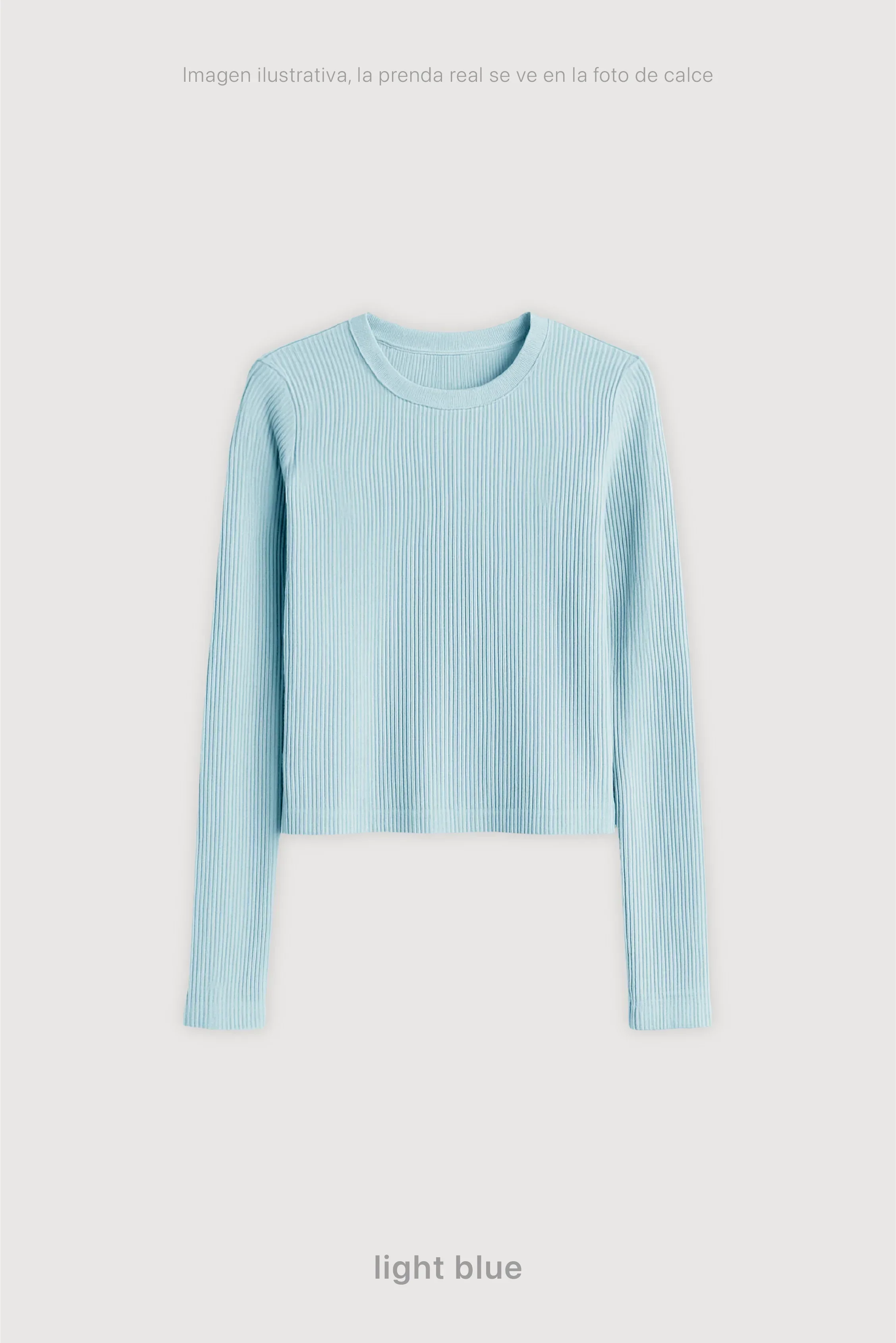 Remera Ribb Manga Larga Crop