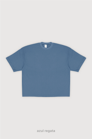 Remera Boxy Fit - Azul Regata