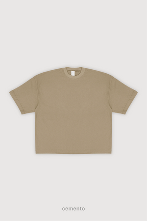 Remera Boxy Fit - Cemento