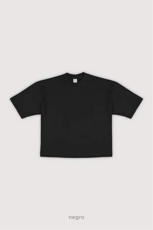 Remera Boxy Fit Mujer - Negro