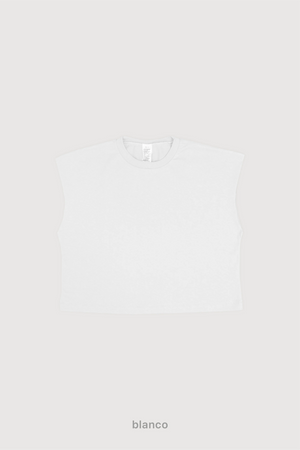 Remera Crop Sin Mangas - Blanco