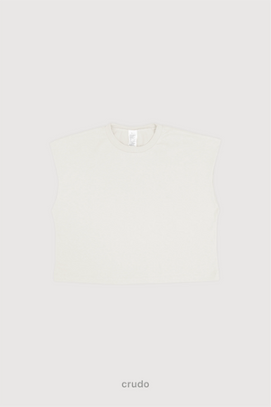 Remera Crop Sin Mangas - Crudo