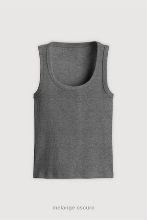 Tank Top Midi - Melange Oscuro