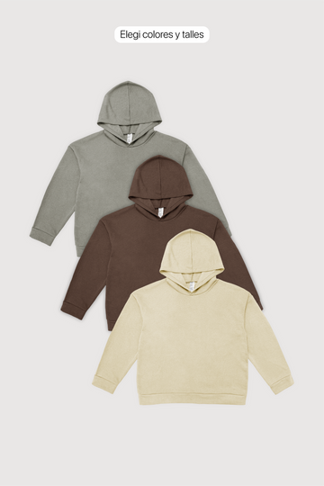Hoodie Oversize Frisado x 3