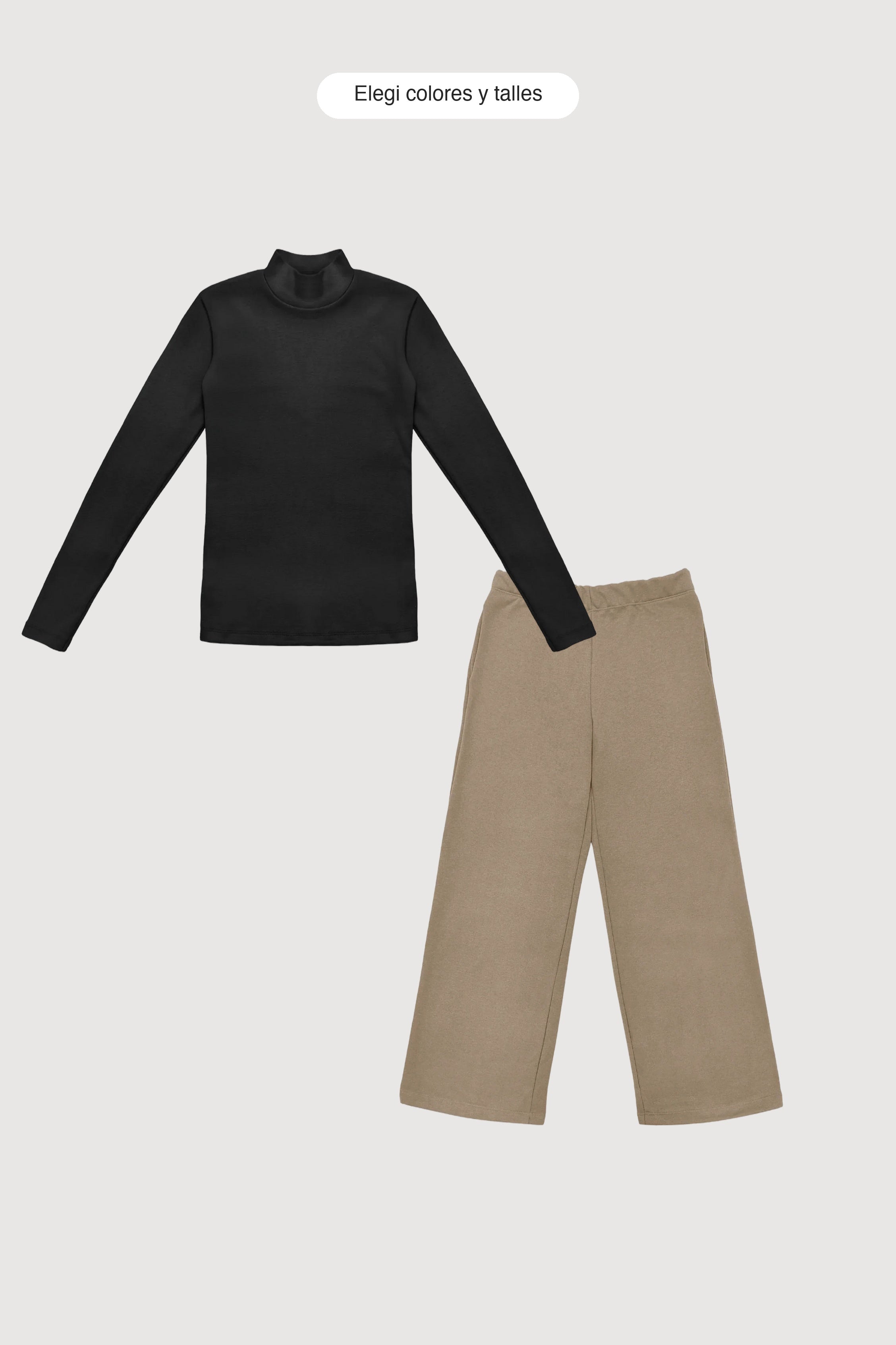 Outfit Polera Ribb + Jogging Baggy - elegi colores y talles