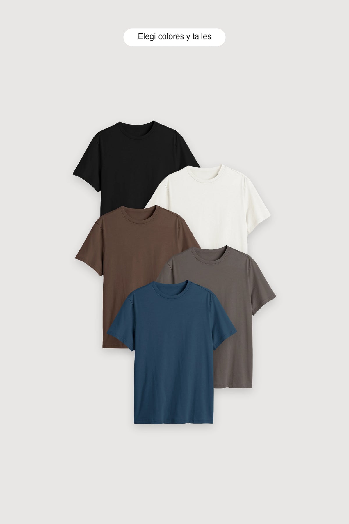 Pack x5 Remera Classic — elegí colores y talles
