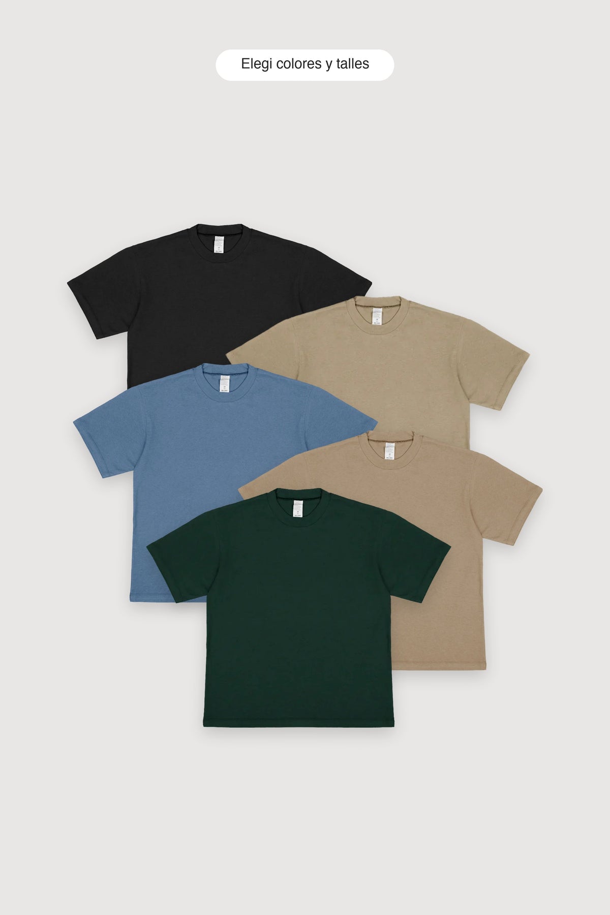 Pack X5 Remera Regular Fit
