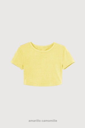 Remera Crop Top - Amarillo Camomille