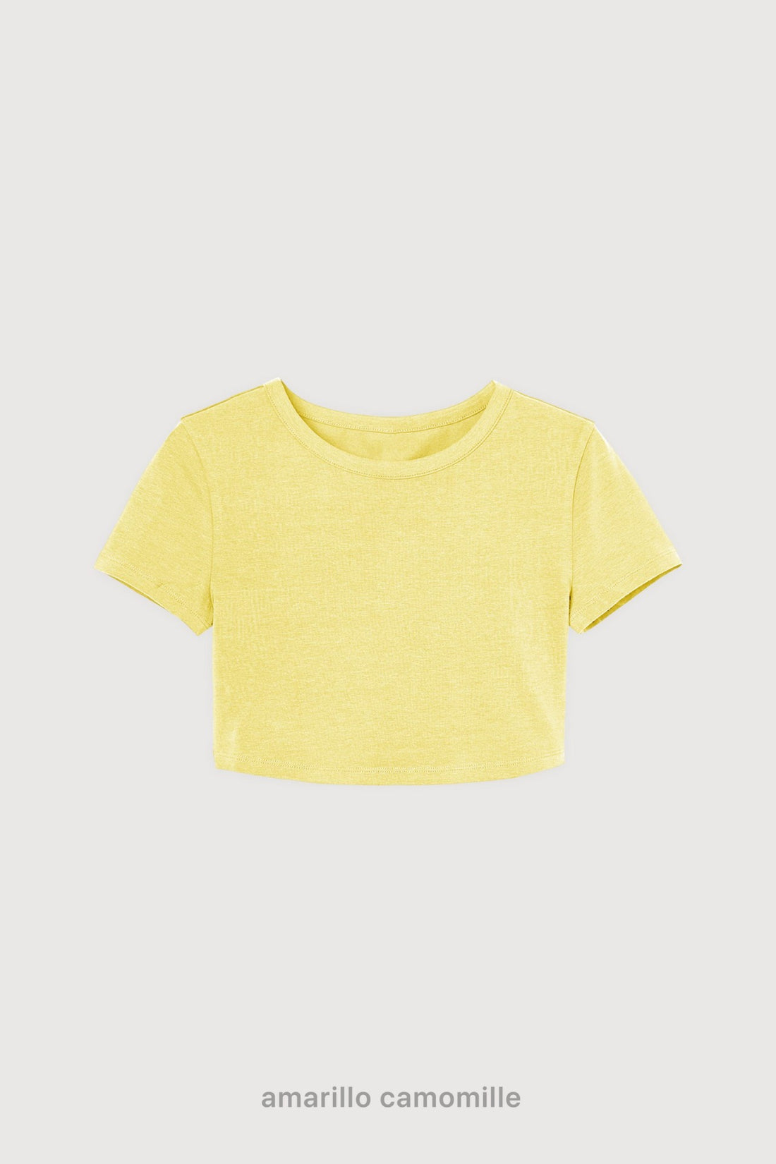 Remera Crop Top - Amarillo Camomille