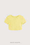 Remera Crop Top - Amarillo Camomille
