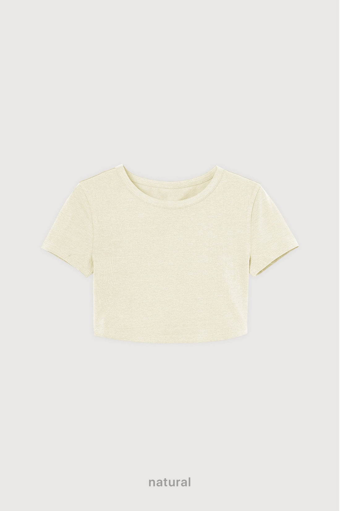 Remera Crop Top - Natural