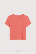 Remera Ribb Midi - Coral Rosado