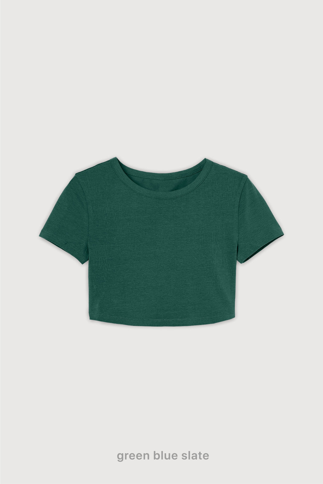 Remera Crop Top - Green Blue Slate