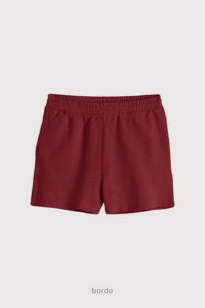 Short De Algodón - Bordo