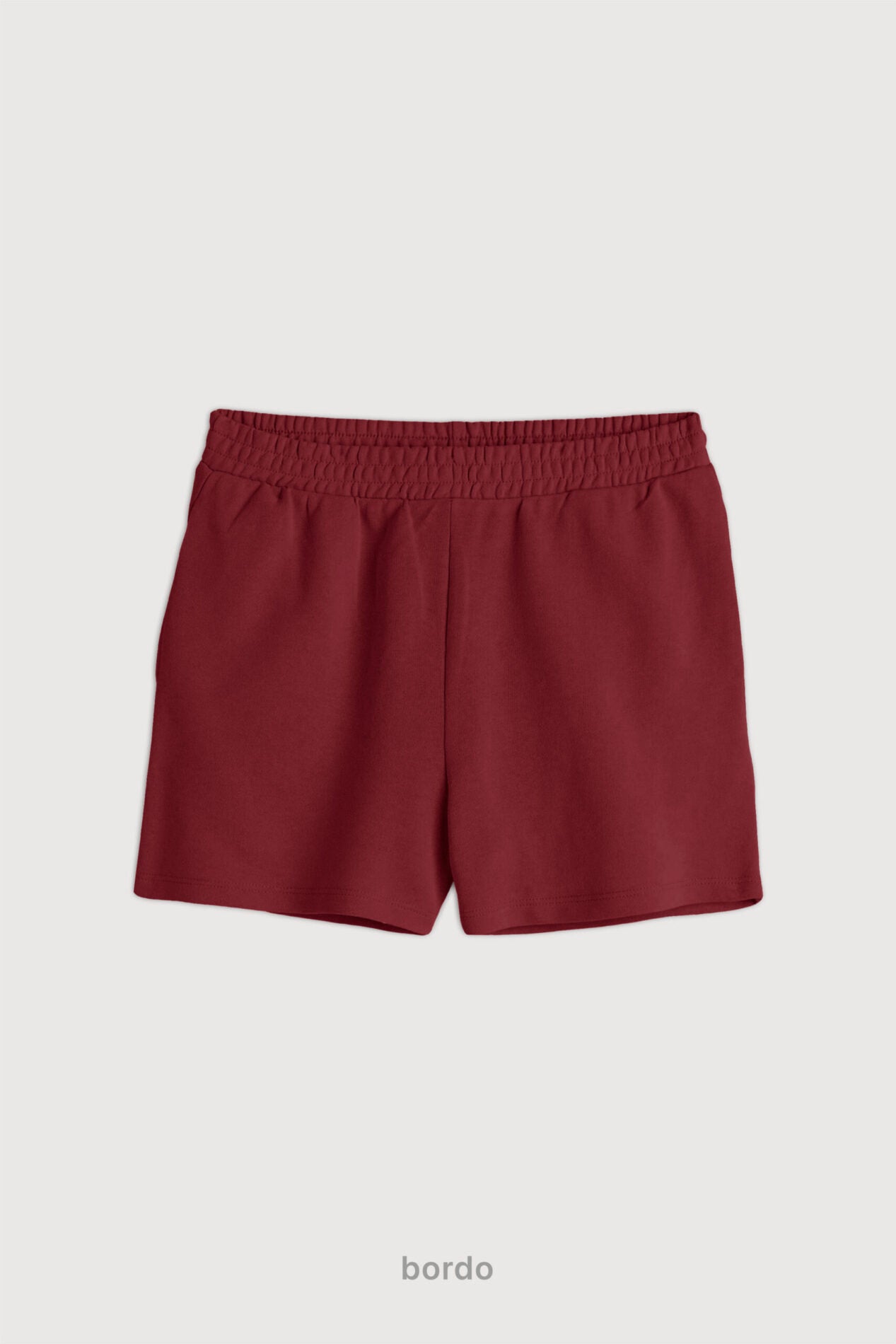 Short De Algodón - Bordo