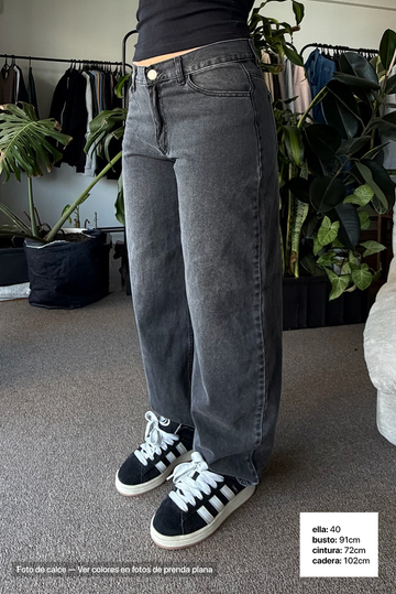 Jean Baggy Mujer Old Black - Mujer