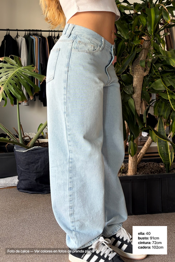 Jean Baggy Mujer Summer Blue - Mujer