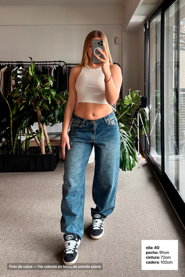 El Jean Baggy Vers. de Deliver Vintage Blue - Mujer