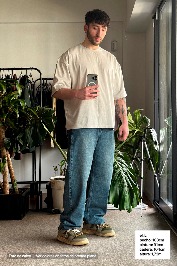 Jean Baggy Hombre Vintage Blue