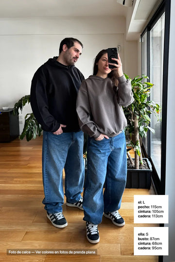 Hoodie Boxy Frisado Ribb - Hombre