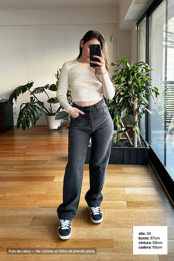 Jean Straight Mujer Black - Mujer