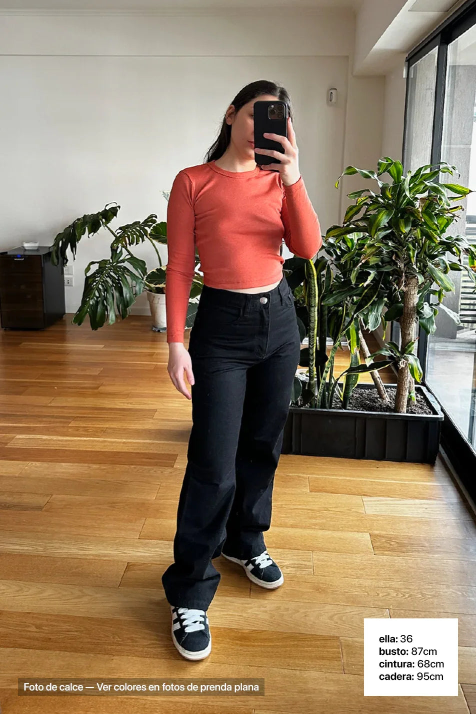 Jean Wide Leg Mujer Super Black - Mujer