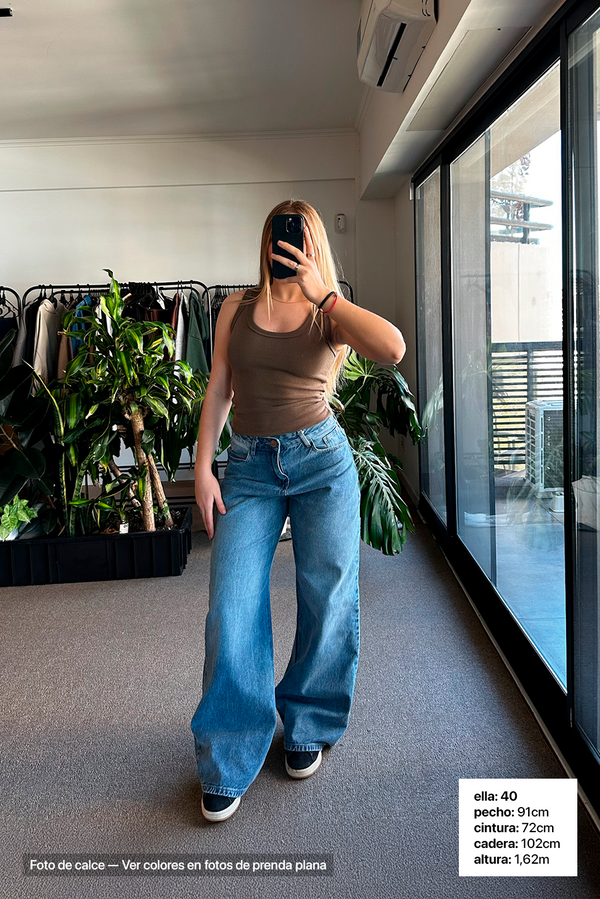 Jean Extra Wide Leg Mujer Light Blue - Mujer