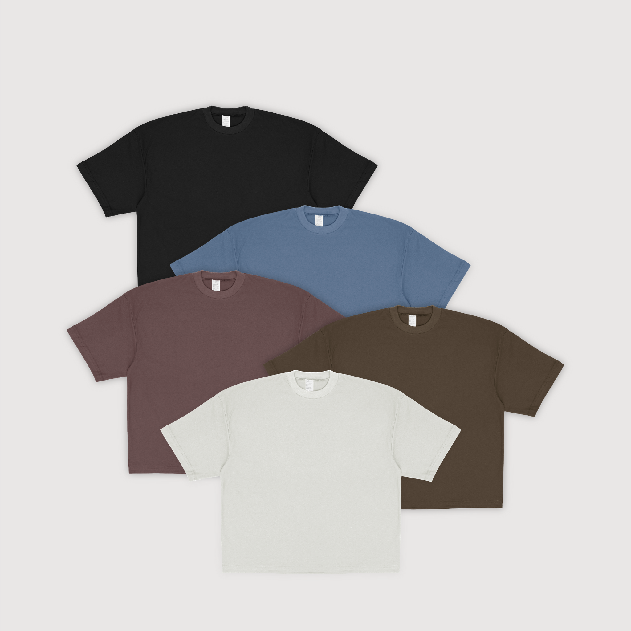 Remera Boxy Fit x 5